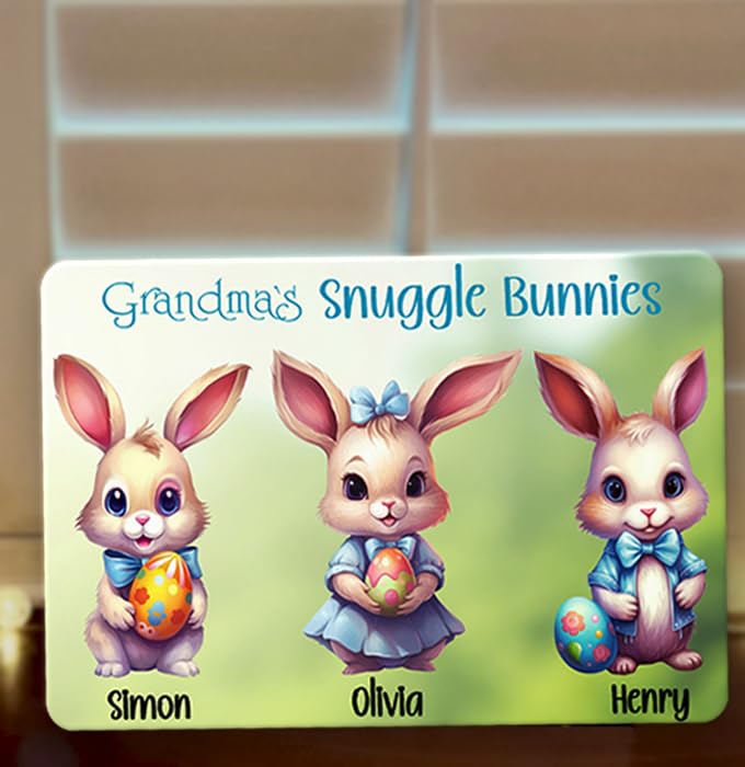 Personalized Easter Bunny Sign | Easter and Spring Décor for Door or Wall  | Grandma Gift |