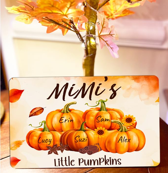 Personalized Grandma's Pumpkin Patch Sign | Custom Grandparent Gift | Fall Home Decor