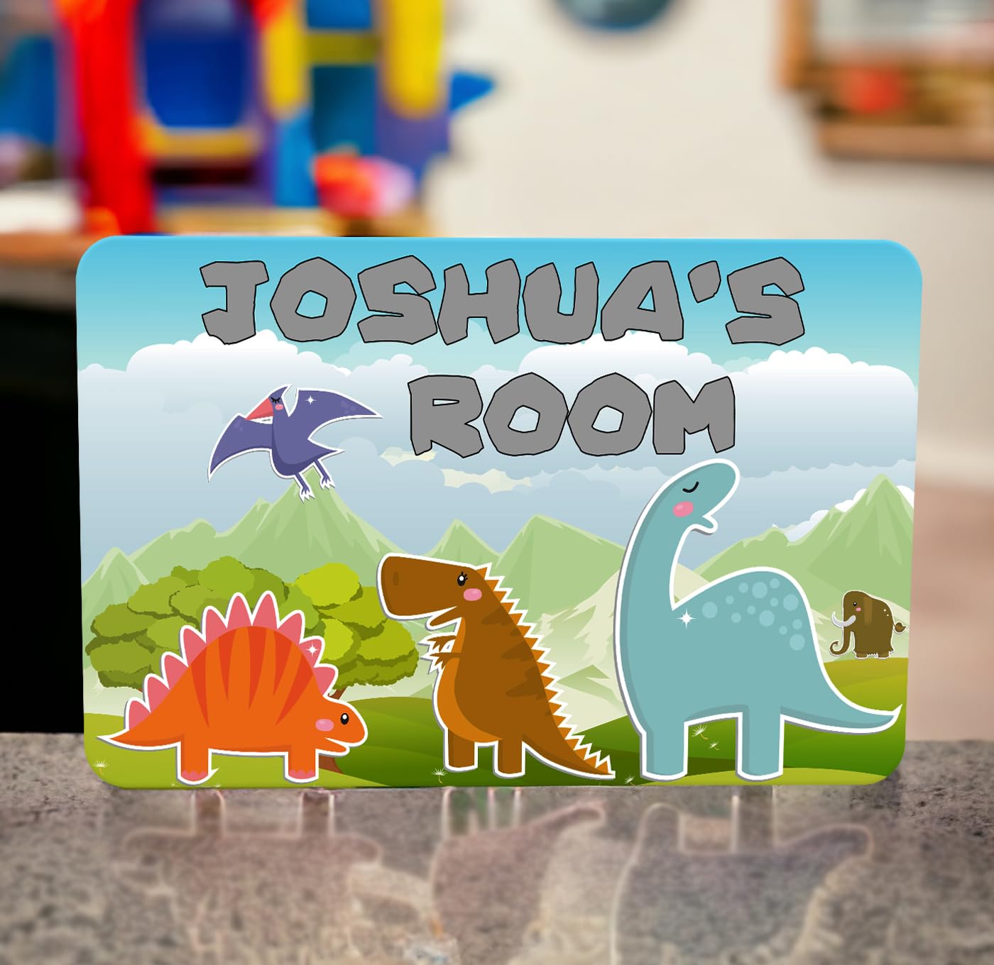 Custom Dinosaur Name Sign for Bedroom | Wall Decor | Unique Gift for Child | Nursery Décor