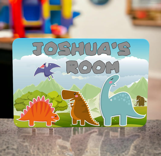 Custom Dinosaur Name Sign for Bedroom | Wall Decor | Unique Gift for Child | Nursery Décor