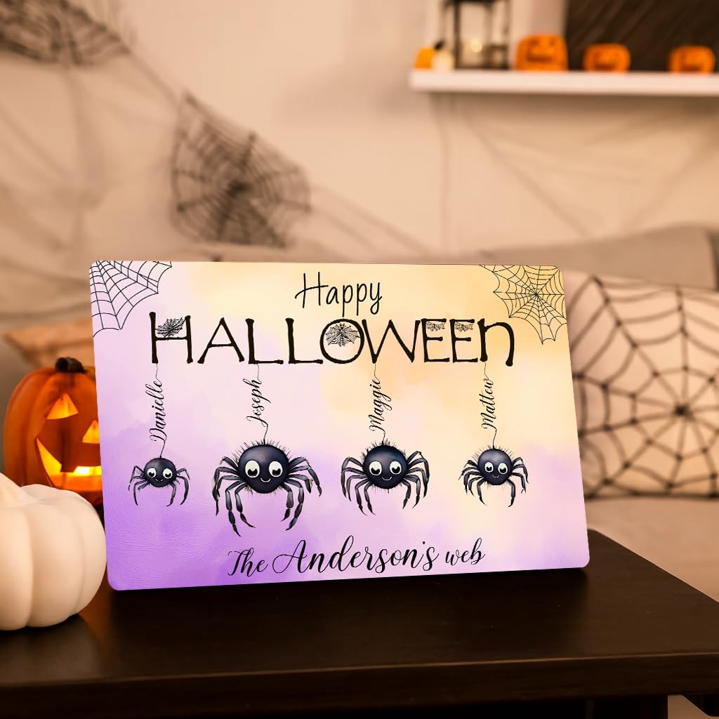 Personalized Halloween Spider Family Sign