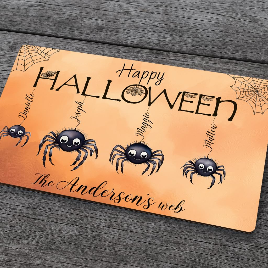 Personalized Halloween Spider Family Sign