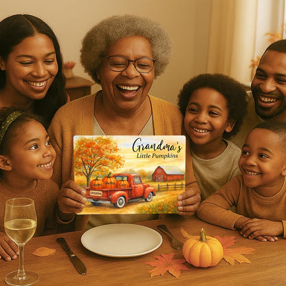 Grandma's Little Pumpkins Sign - Personalized with Grandkids Names