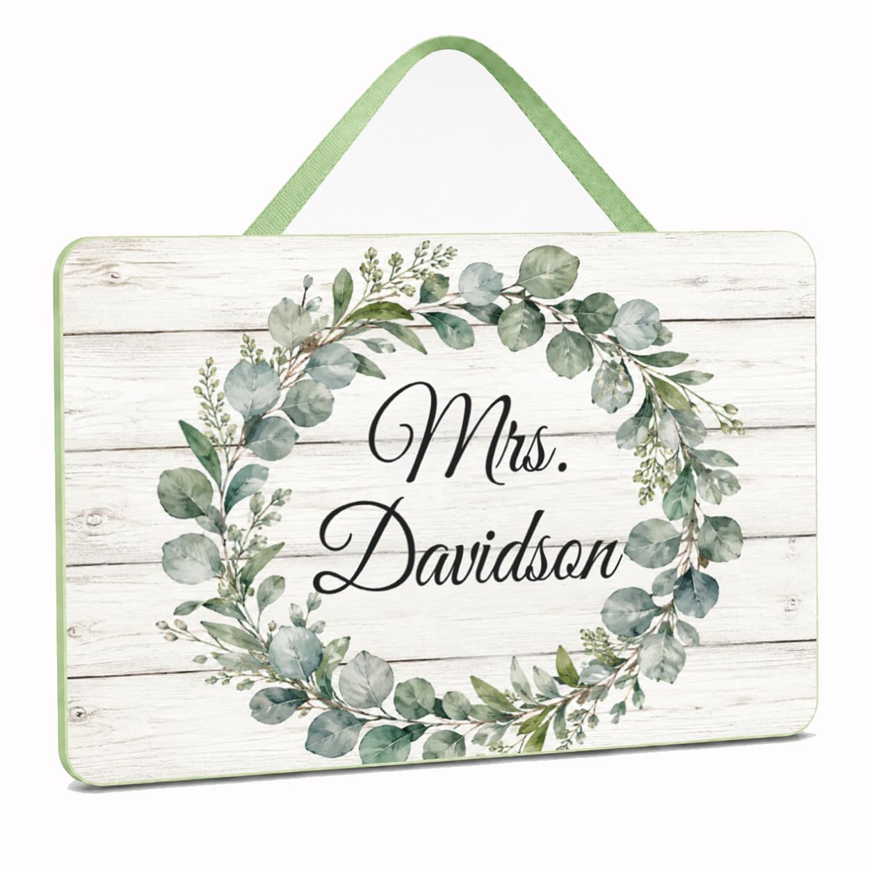 Eucalyptus Botanical Classroom Decor - Teacher Door Name Sign