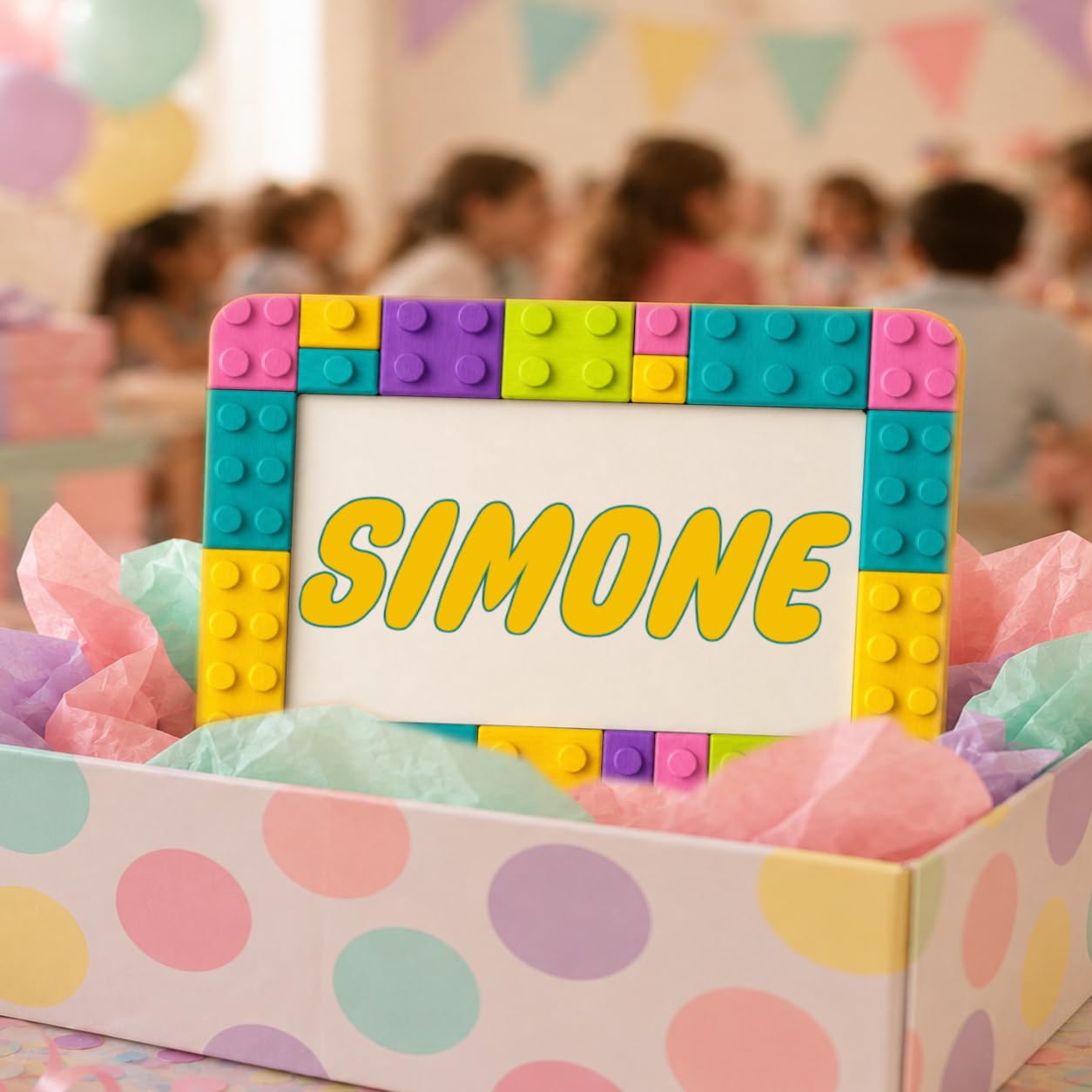 Brick Theme Pastel Room Decor Personalized Name Sign