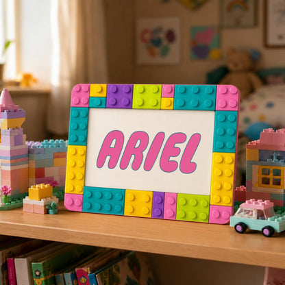 Brick Theme Pastel Room Decor Personalized Name Sign