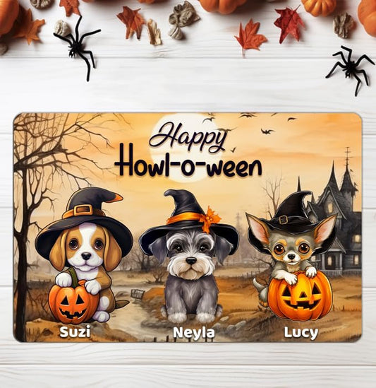Halloween Dog Sign - Personalized Spooky Cute Fall Decor