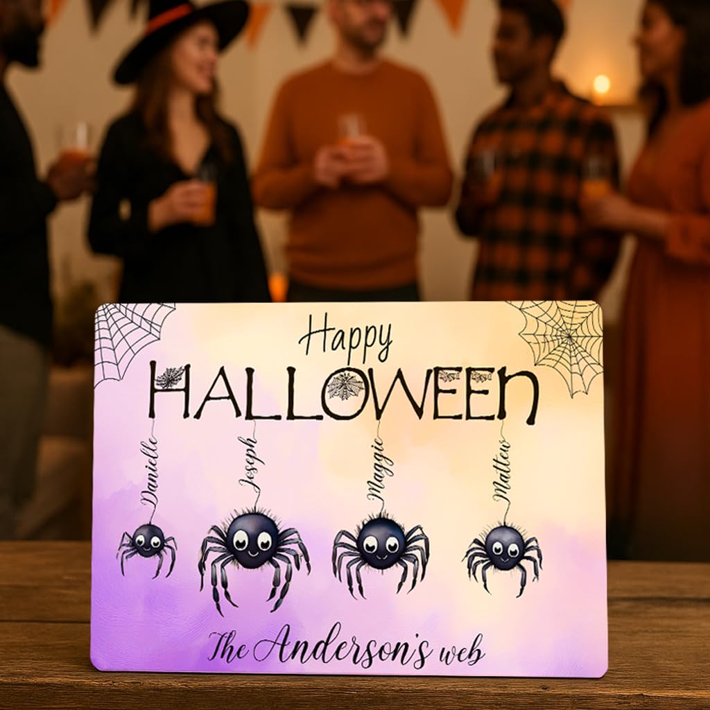 Personalized Halloween Spider Family Sign
