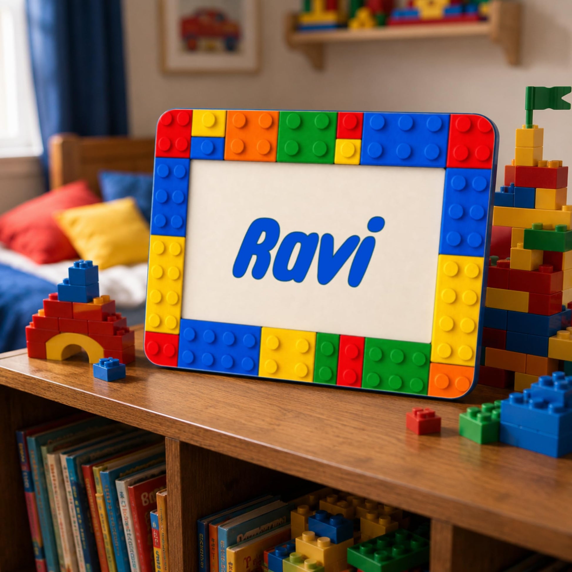 Building Block Bedroom Decor Kids Personalized Name Sign