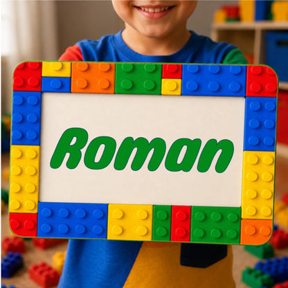 Building Block Bedroom Decor Kids Personalized Name Sign