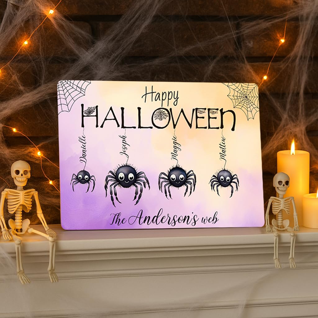 Personalized Halloween Spider Family Sign