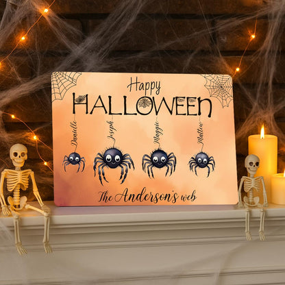 Personalized Halloween Spider Family Sign