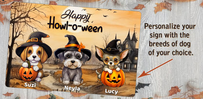 Halloween Dog Sign - Personalized Spooky Cute Fall Decor
