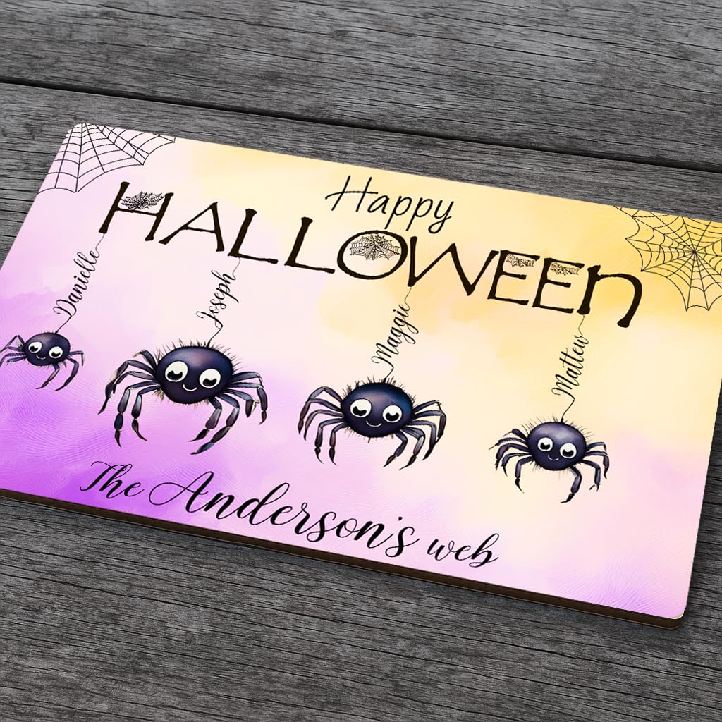 Personalized Halloween Spider Family Sign