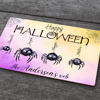 Personalized Halloween Spider Family Sign