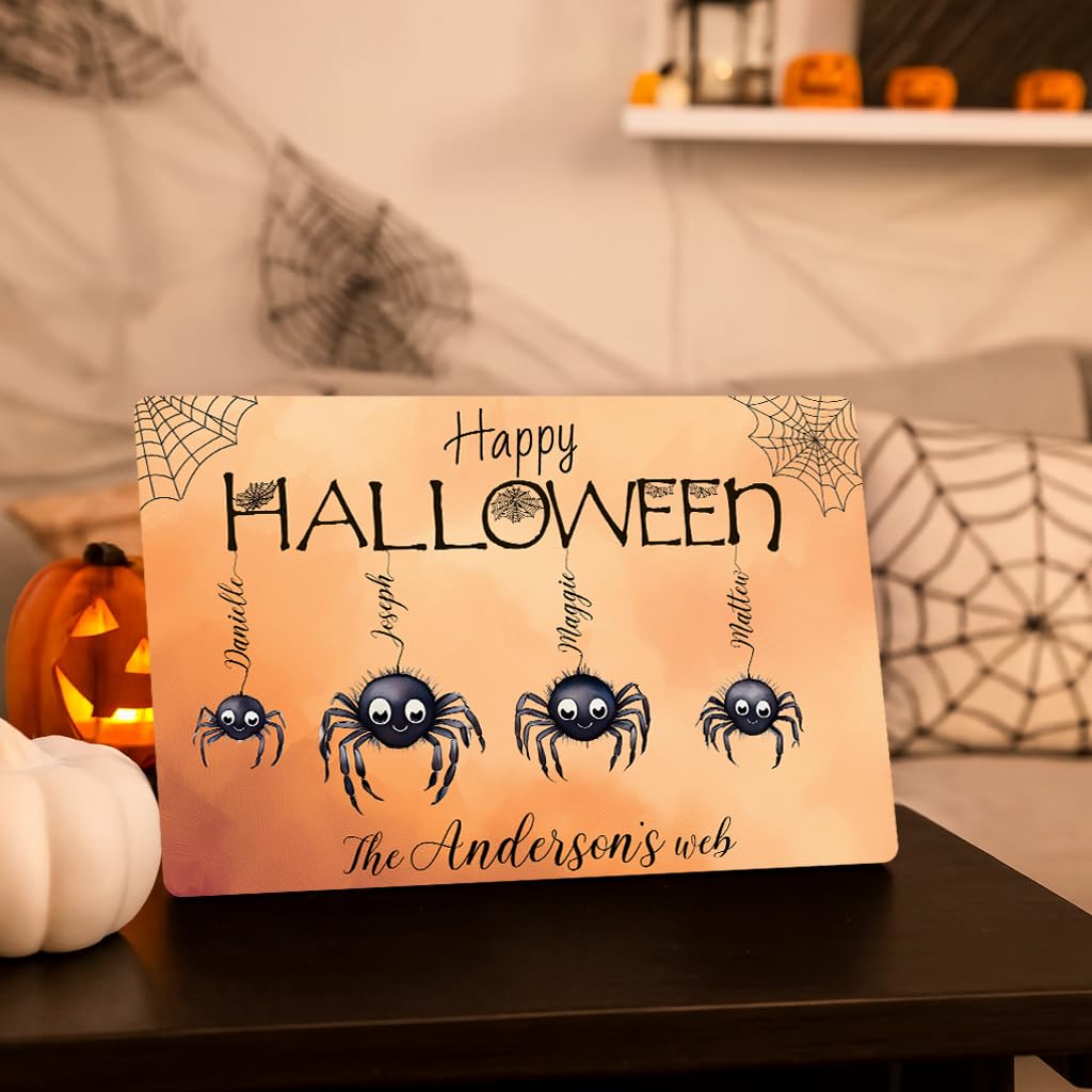 Personalized Halloween Spider Family Sign