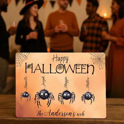 Personalized Halloween Spider Family Sign