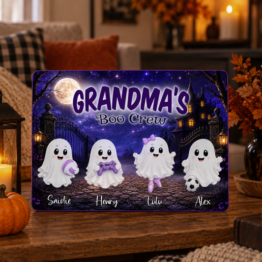 Spooky Cute Fall Decor - Grandma's Boo Crew Personalized Sign