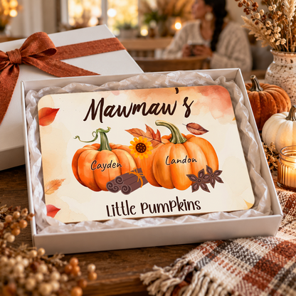 Personalized Pumpkin Patch Sign - Custom Family Fall Décor - Grandparent Gift - Little Pumpkins Plaque