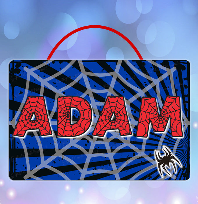 Custom Spider Superhero Sign for Kid's Door or Wall | Personalized Children’s Bedroom Decor | Superhero Décor |