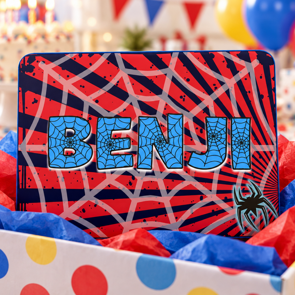 Personalized Superhero Sign - Custom Spider Web Name